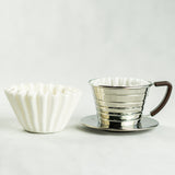 Kalita wave filter coffee dripper and kalita 155 filter papers