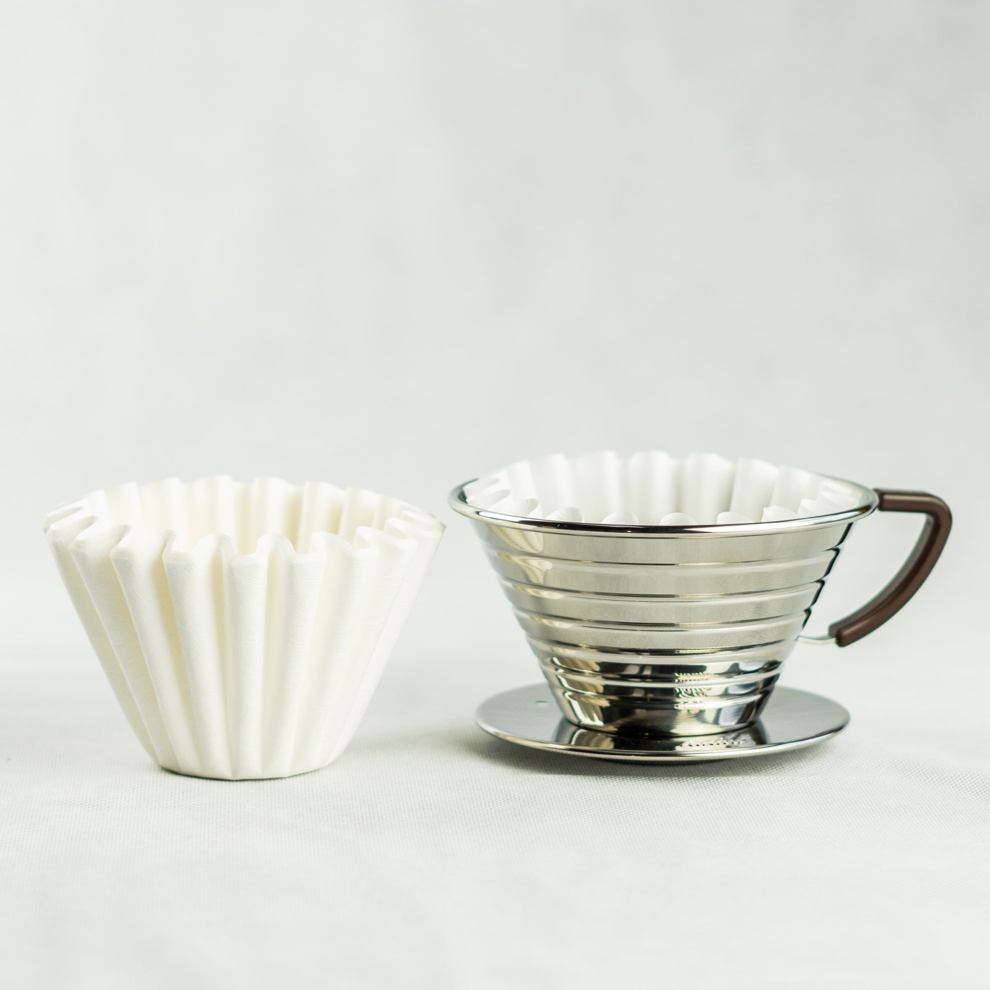 Kalita wave filter coffee dripper and kalita 185 filter papers