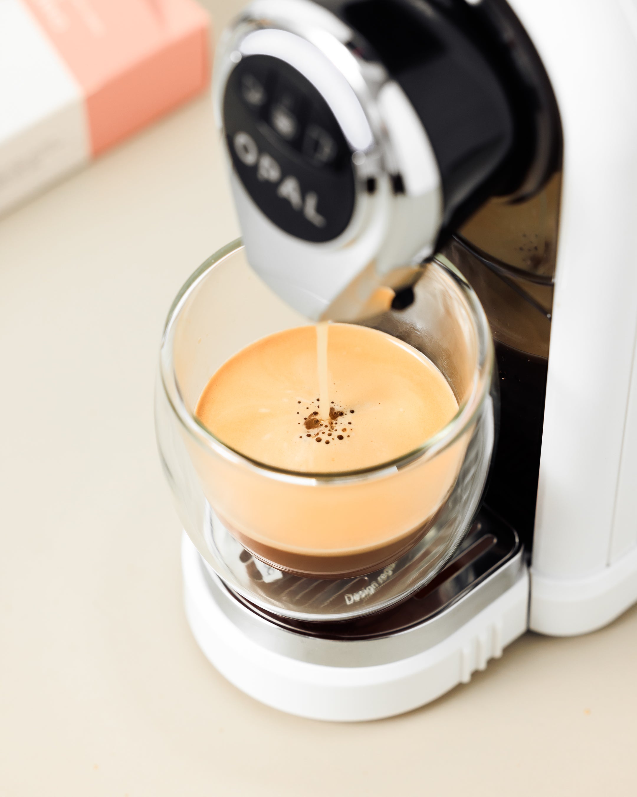 Old Spike Coffee Pod Nespresso Machine Pouring a Coffee