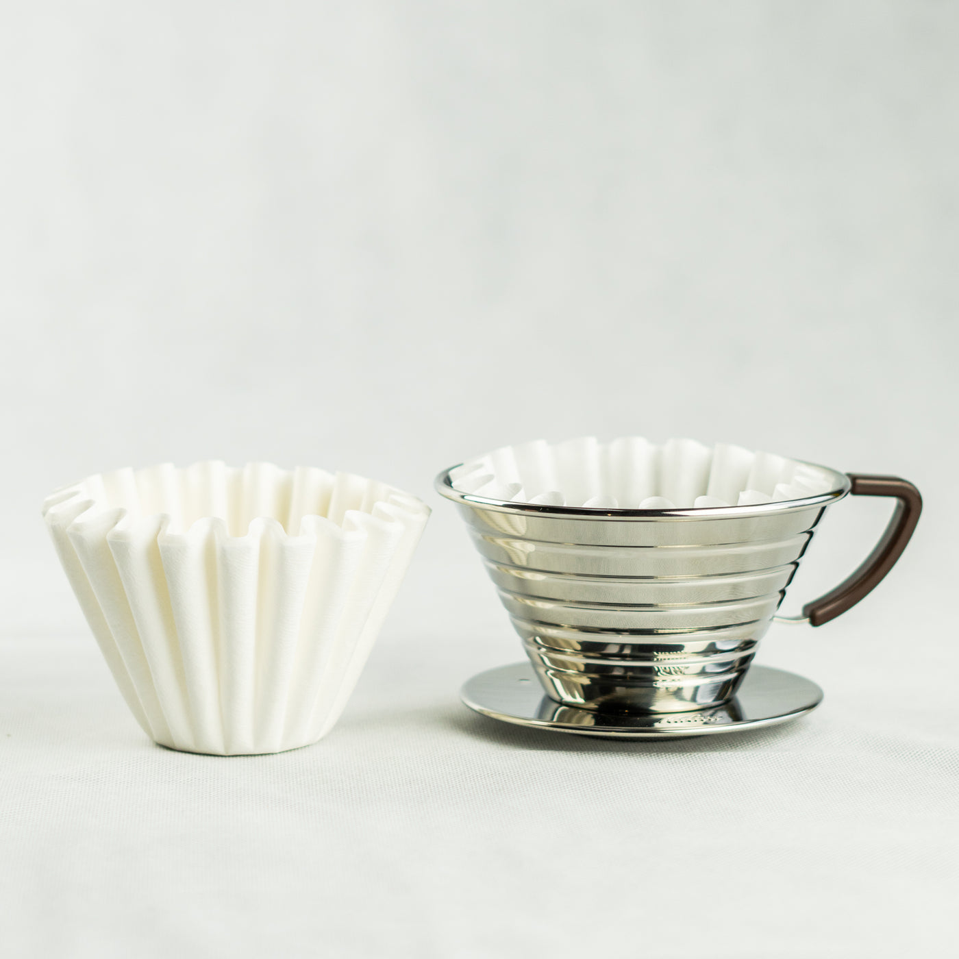 Kalita wave filter coffee dripper and kalita 185 filter papers